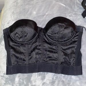 Black Lace Bustier Top
